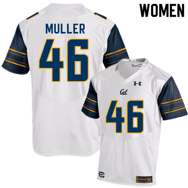 Women #46 Jake Muller Cal Bears College Football Jerseys Sale-White - Click Image to Close
